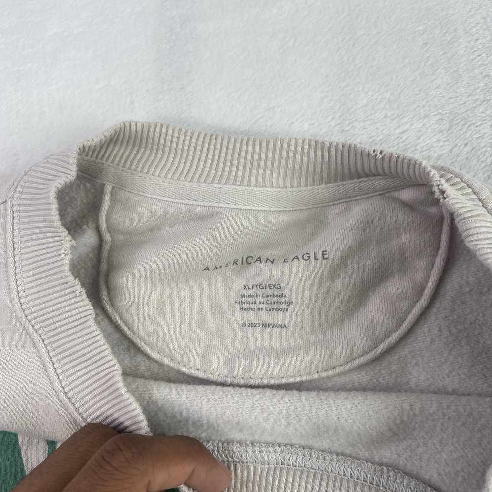 American Eagle Nirvana Nevermind Pullover Long Sleeve Fleece Sweatshirt Women XL - Picture 5 of 9